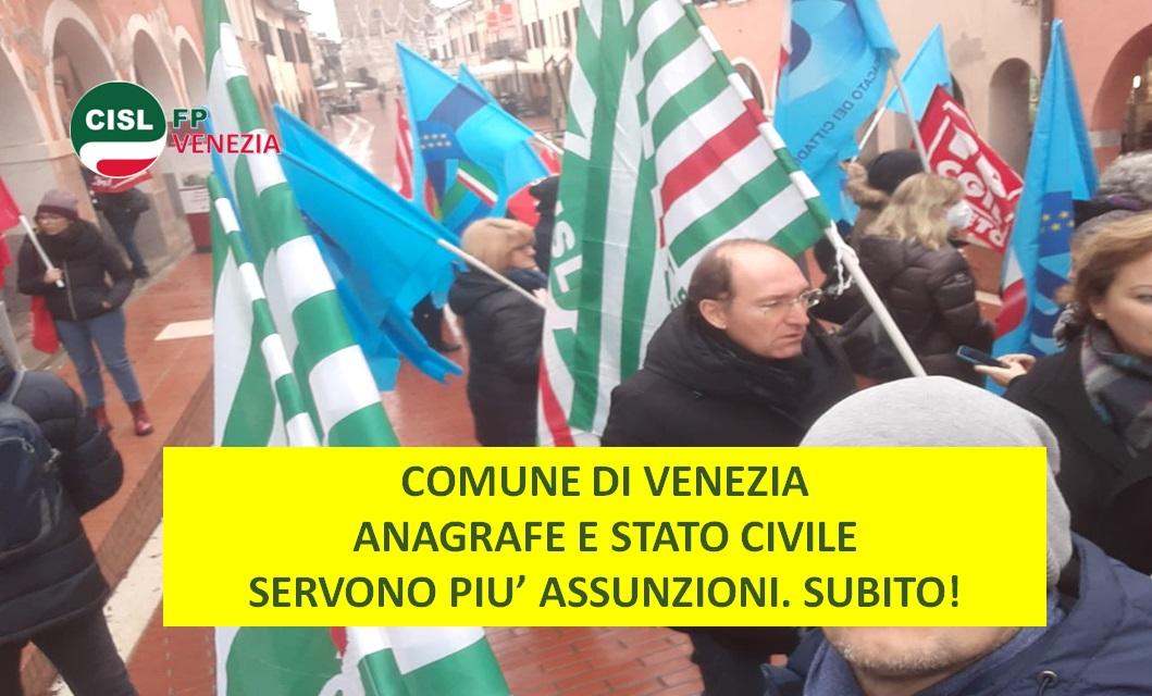 CISL FP Venezia. Comune di Venezia: anagrafe al collasso. Servono subito più assunzioni.