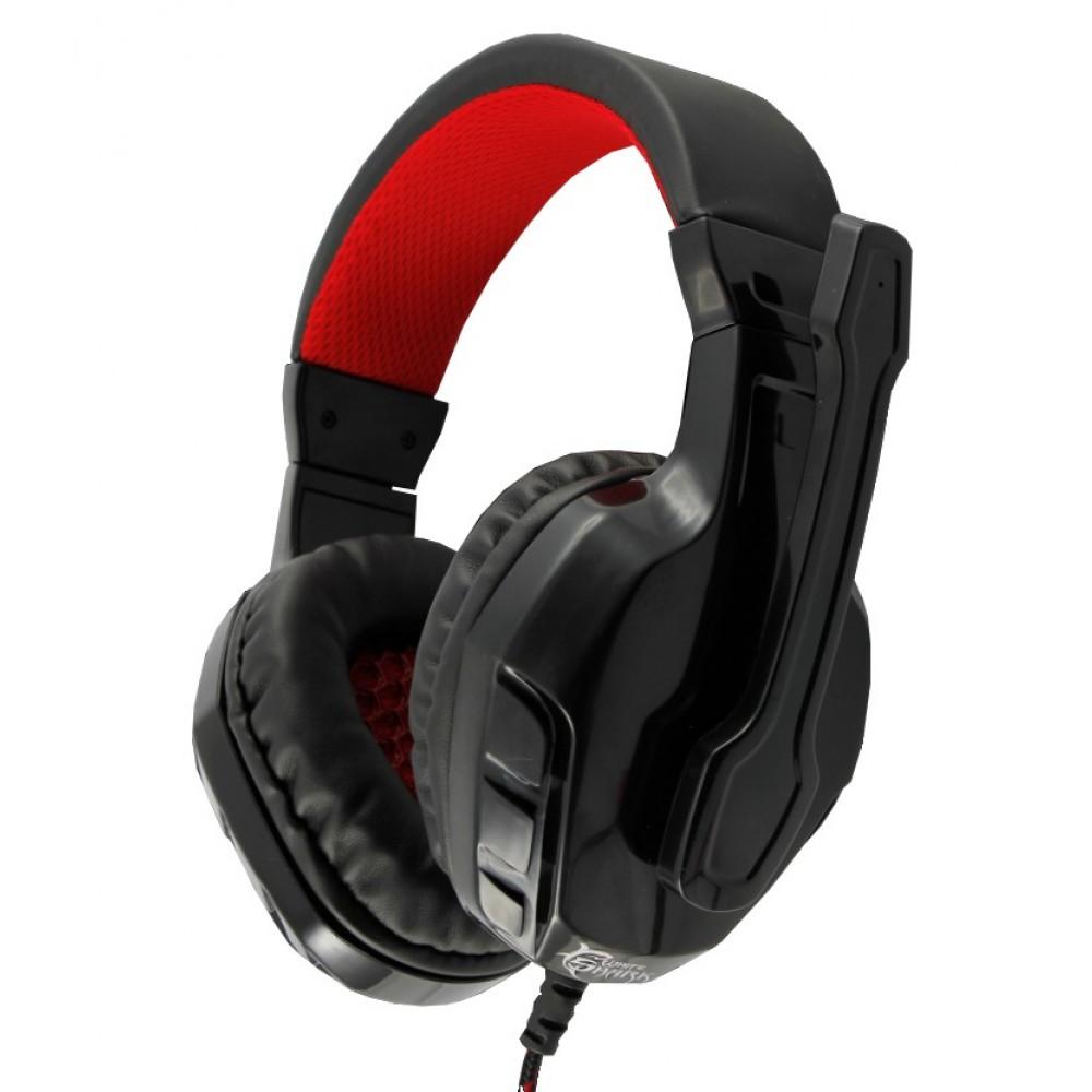 Cuffie Gaming con Microfono Panther Nero Rosso GHS-1641