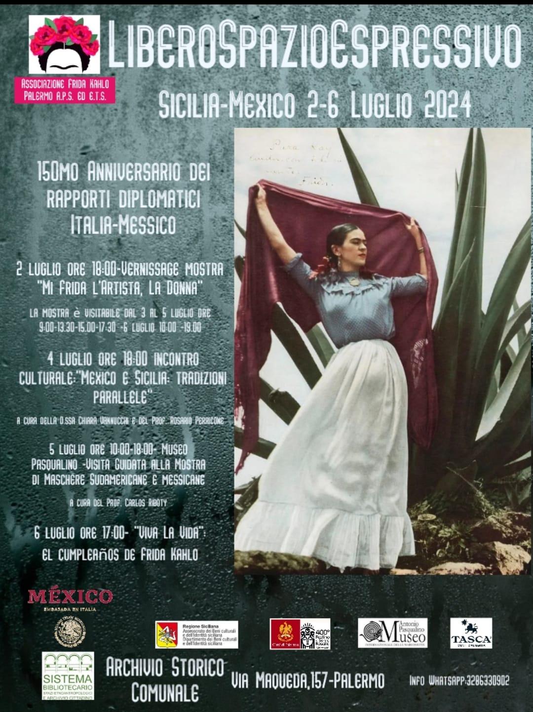 L'ibero Spazio espressivo Sicilia-Mexico 2024 Celebrazioni e Arte in Onore di frida Kahlo