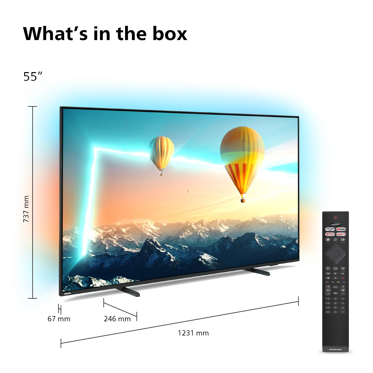 PHILIPS AMBILIGHT TV 55" ANDROID TV UHD 4K