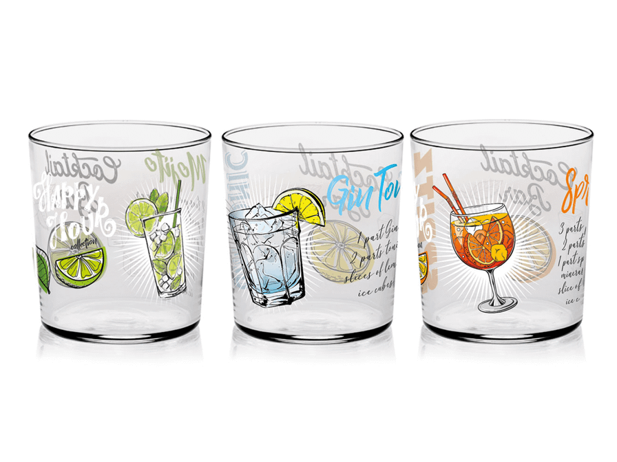 Bicchieri in vetro per cocktail