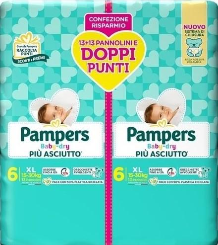Pampers Baby Dry pacco doppio taglia 6