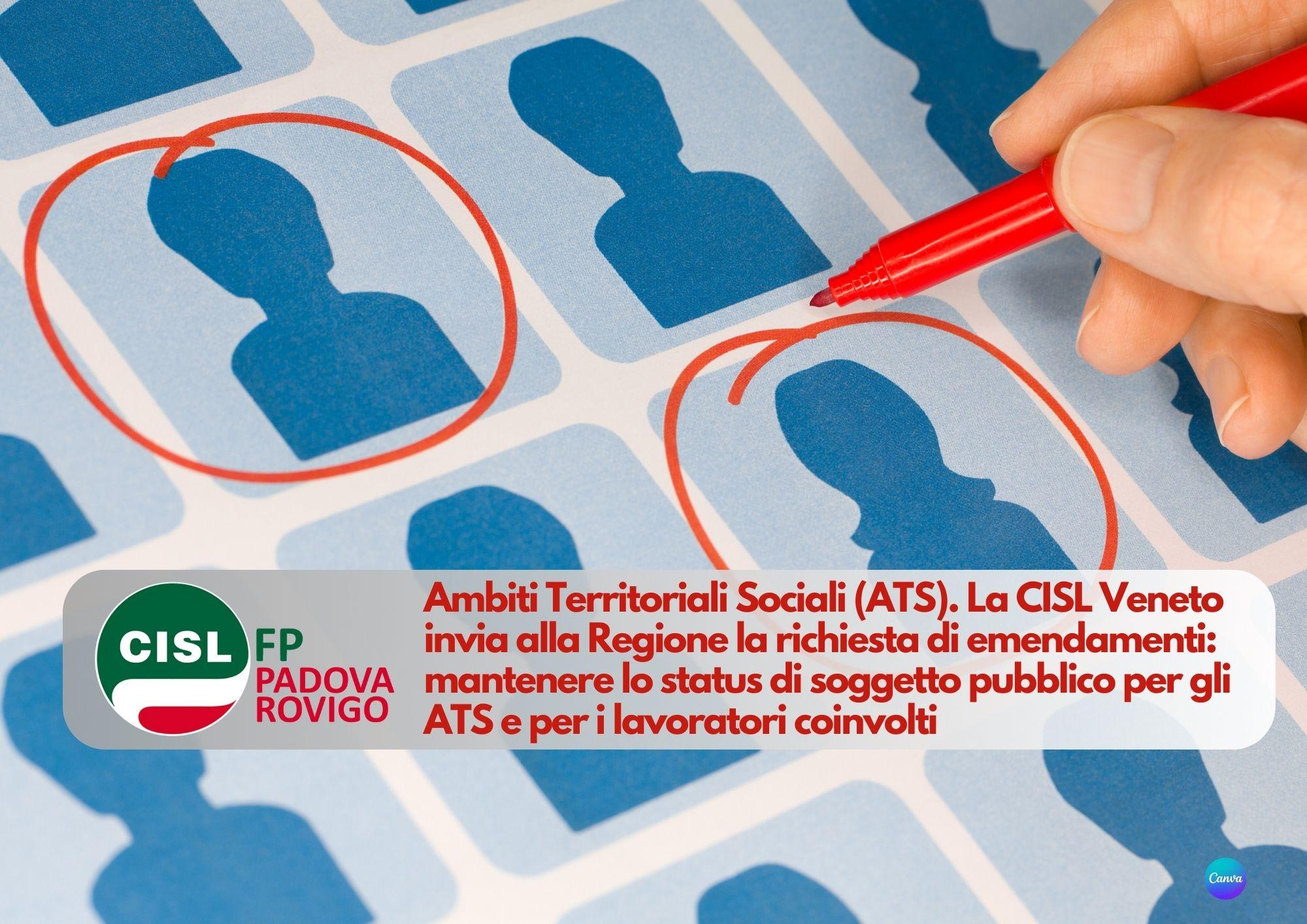CISL FP Padova Rovigo. ATS: chiediamo il mantenimento status di soggetto pubblico e confronto sul personale