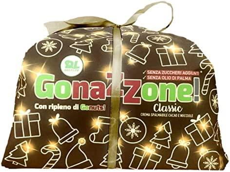 Rif_579 Places Daily Life Panettone Gonazzone Farcito con Crema Proteica Gonuts Cioccolato e Nocciol