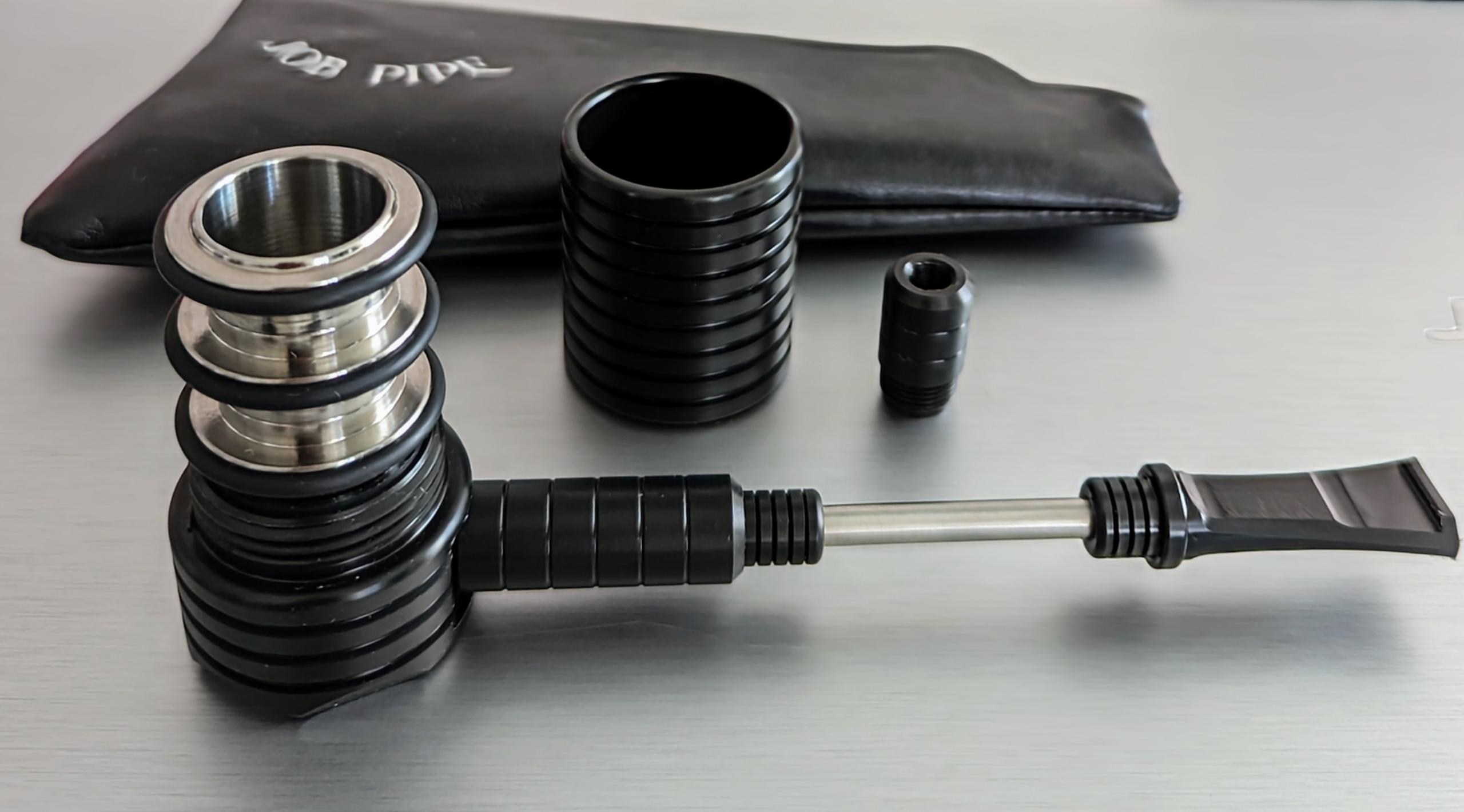 Job Pipe Bud Of TITAN Black Delrin Base and Cover Filter 9 mm Gruppo 2