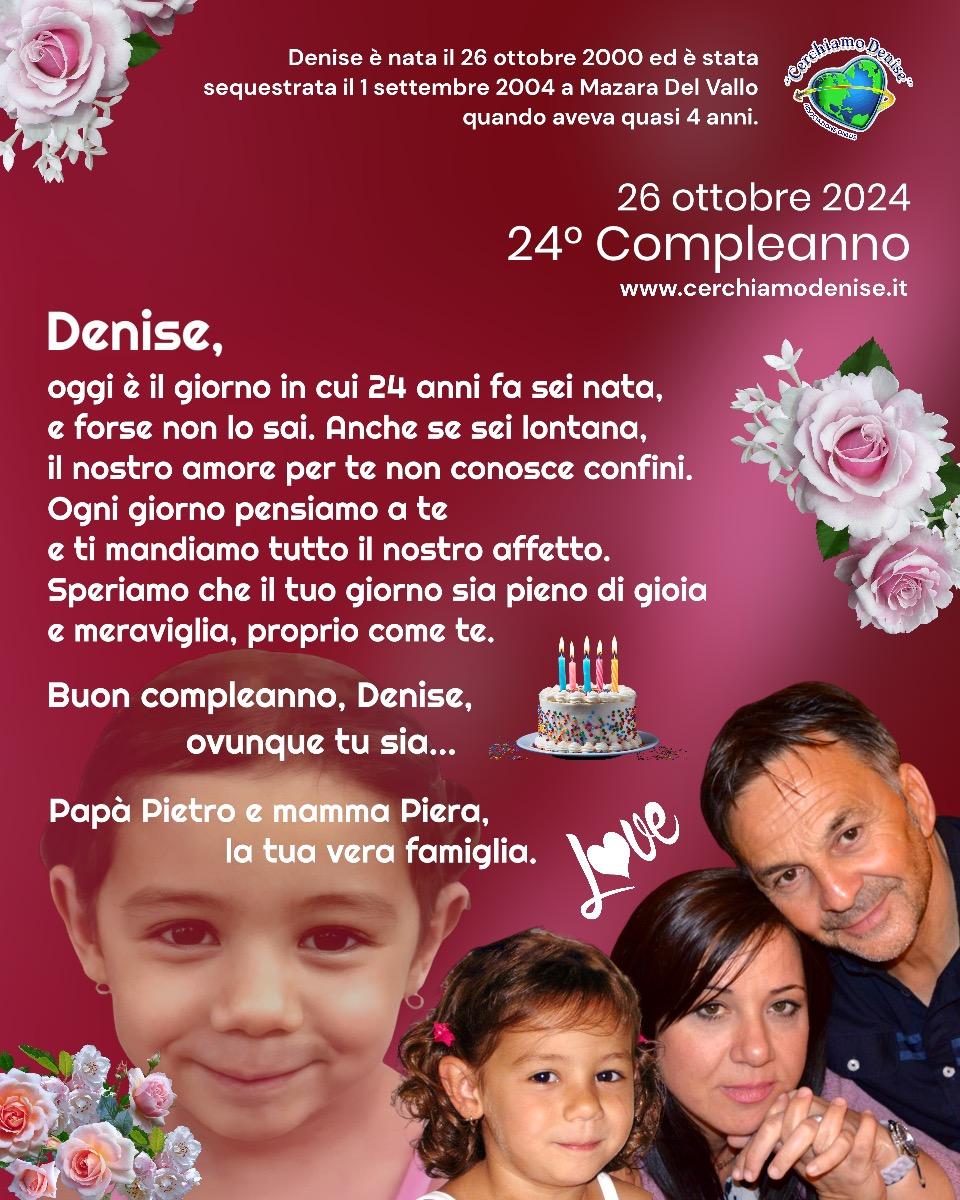 Mamma e papà: "Buon compleanno Denise, ovunque tu sia"