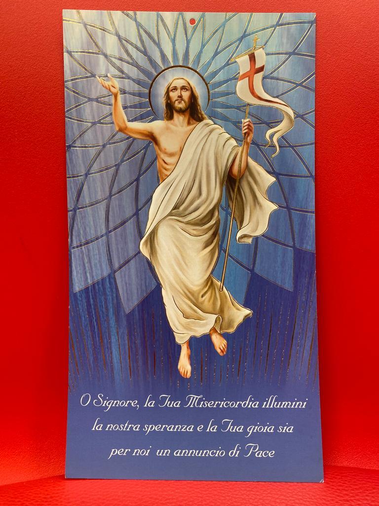 Benedizione della famiglia Cristo Risorto - oro cm12x22