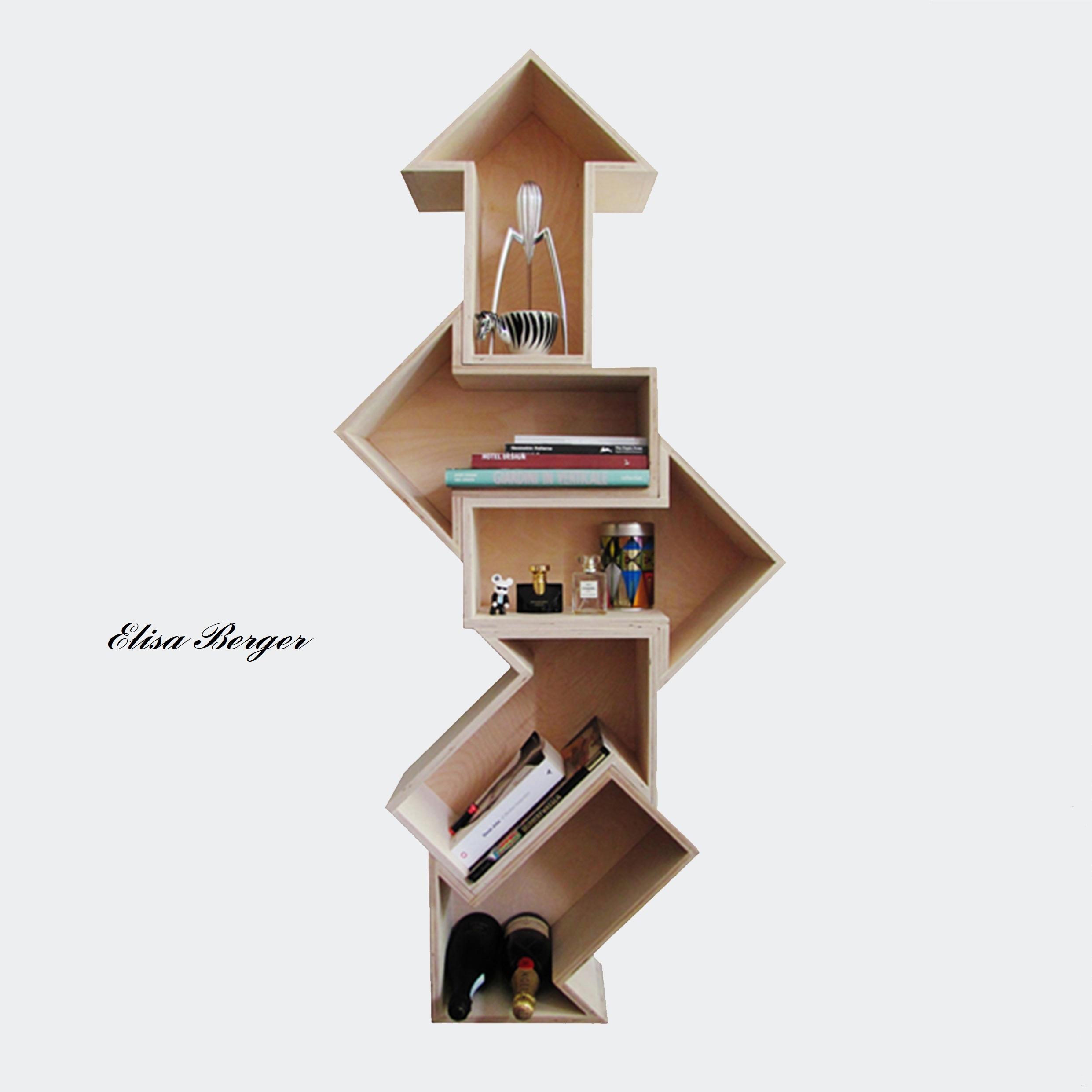 Scaffalatura legno by Elisa Berger Interior Design Studio Lugano, shop arredamento, freccie, Arrows
