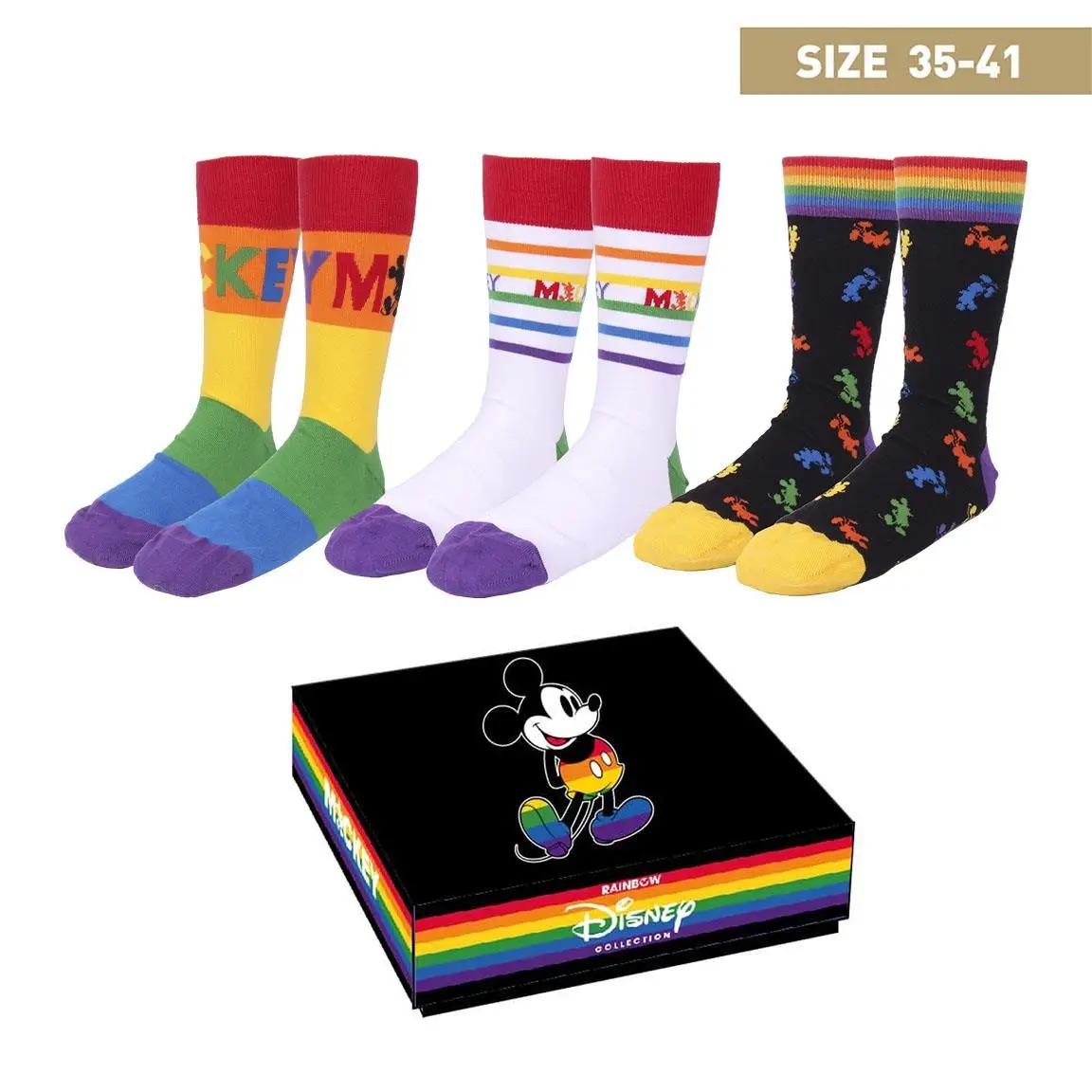 Set 3 Calze Topolino Rainbow