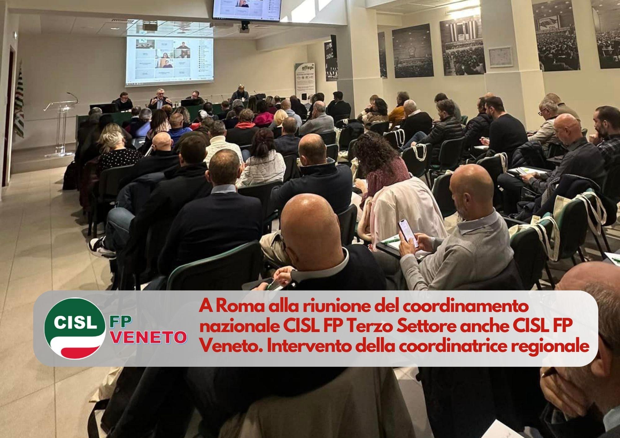 CISL FP Veneto. A Roma alla riunione del coordinamento nazionale CISL FP Terzo Settore anche CISL FP Veneto
