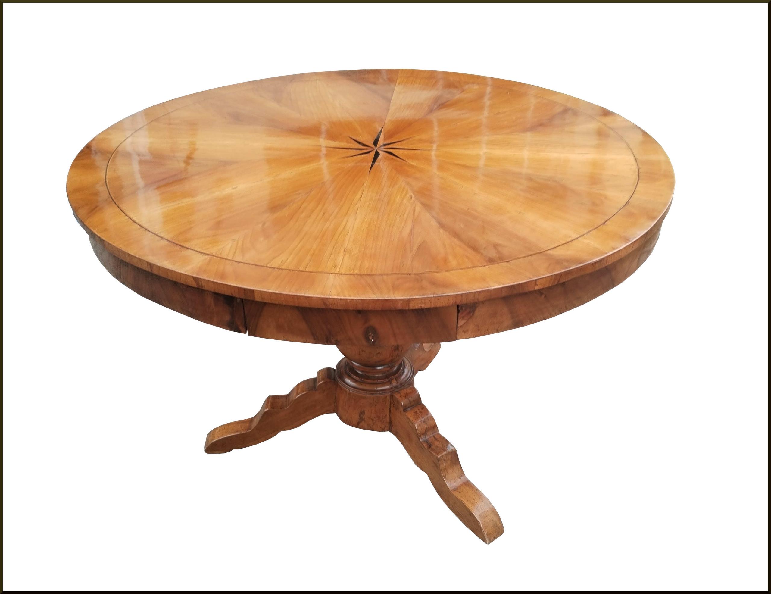 Tavolo rotondo luigi filippo lombardo restaurato