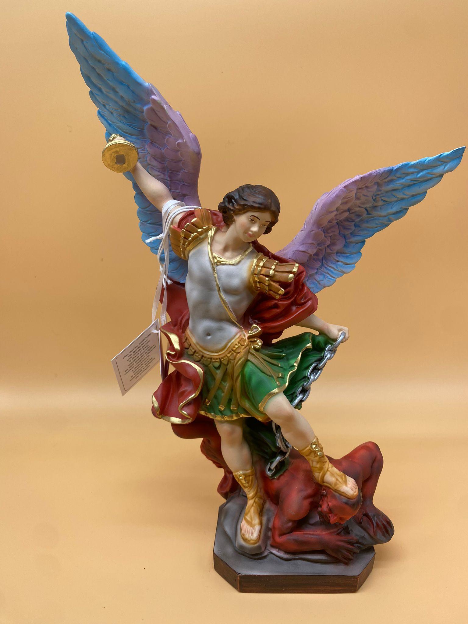 Statua San Michele In Resina cm 40