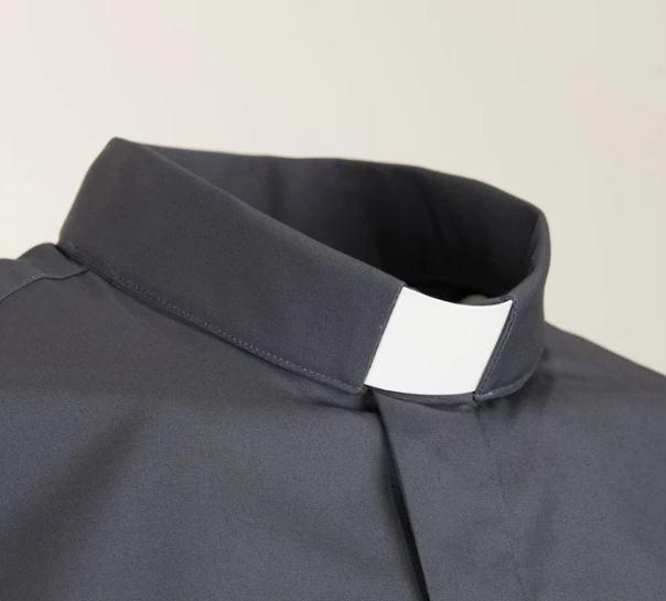Camicia 100% Cotone ANTRACITE - Clergy - Manica Lunga