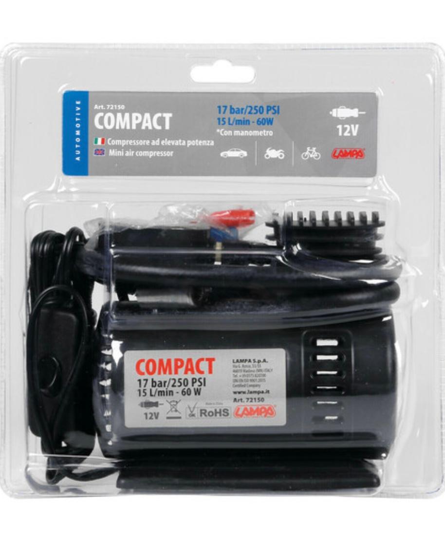 Compact Compressore 12V con Manometro