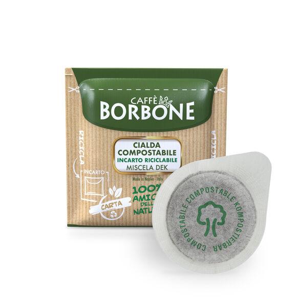 50 DEK GREEN ESE Blend Paper Pods 44 mm Caffè Borbone