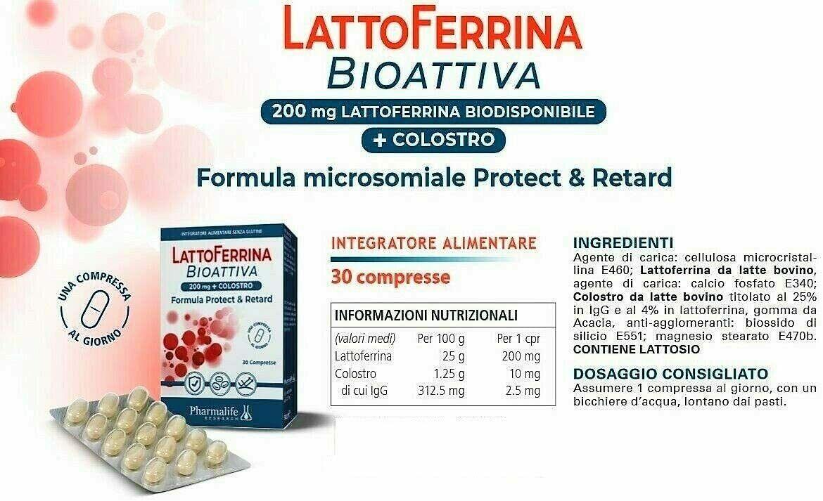 LattoFerrina Bioattiva Pharmalife da 30 Compresse + Sospensione Orale da 200 ml.