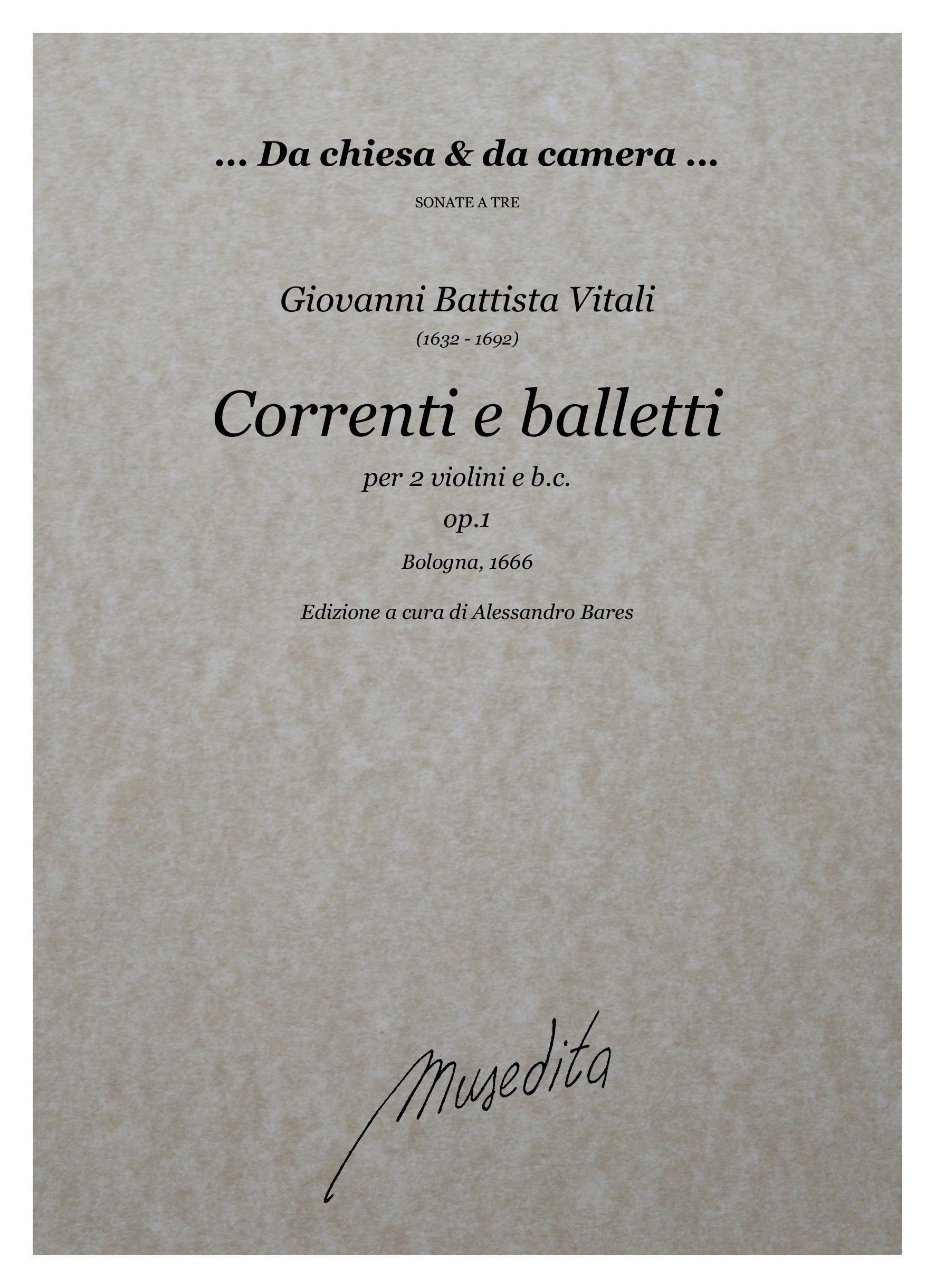 G.B.Vitali: Correnti e balletti op.1 (Bologna, 1686)