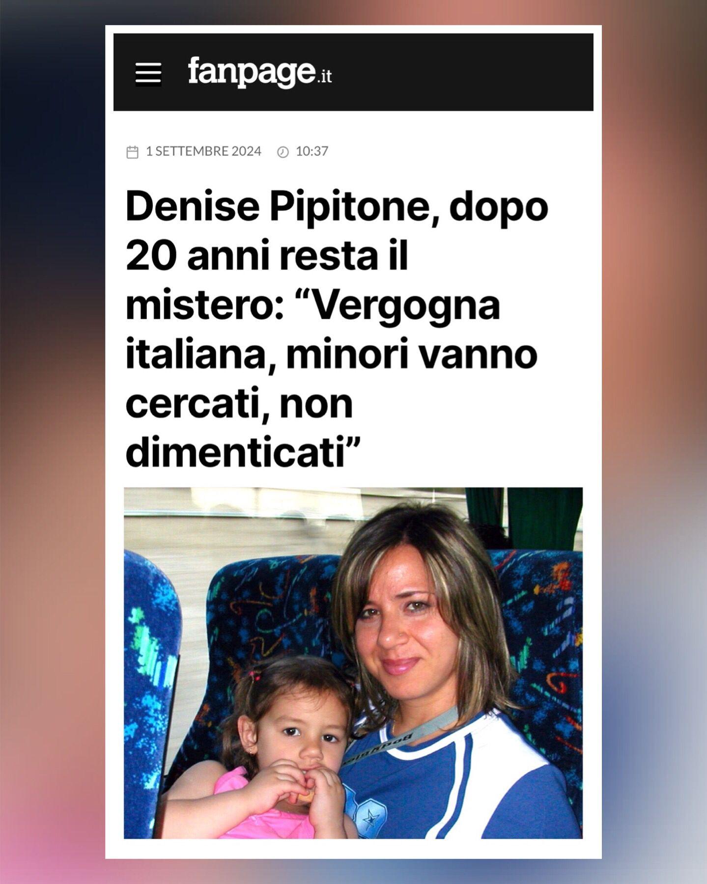 Denise Pipitone, dopo 20 anni resta il mistero: “Vergogna italiana, minori vanno cercati, non dimenticati”