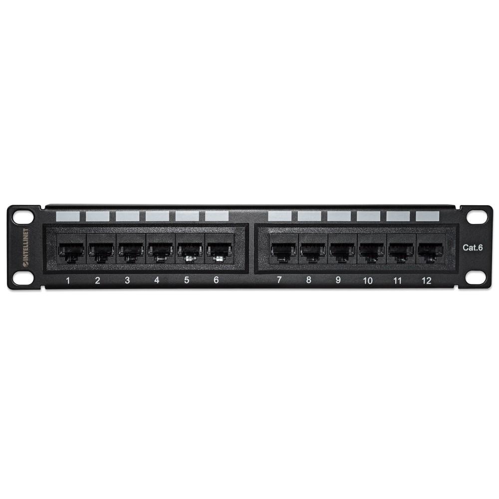 Pannello Patch per Rack 10" 12 Porte UTP Cat.6 1HE