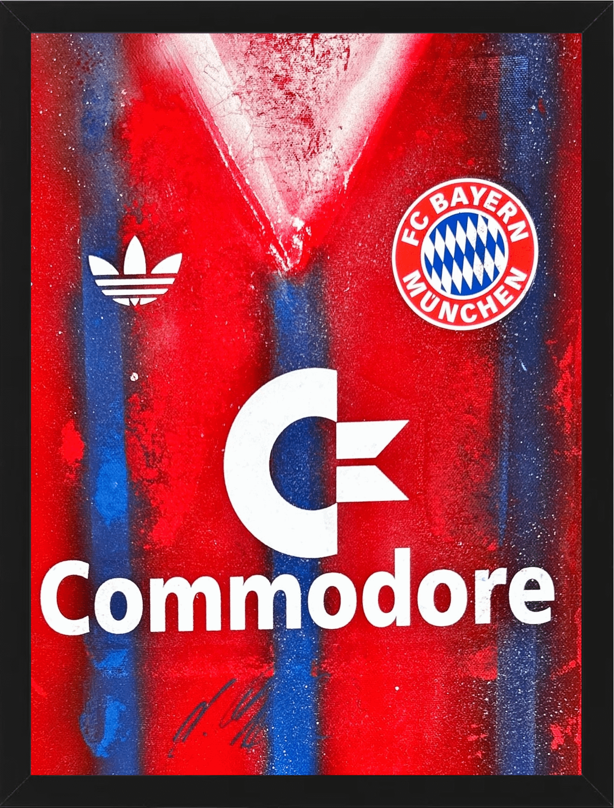 Artwork Bayern Monaco Theme Andreas Brehme Firmato Limited Edition