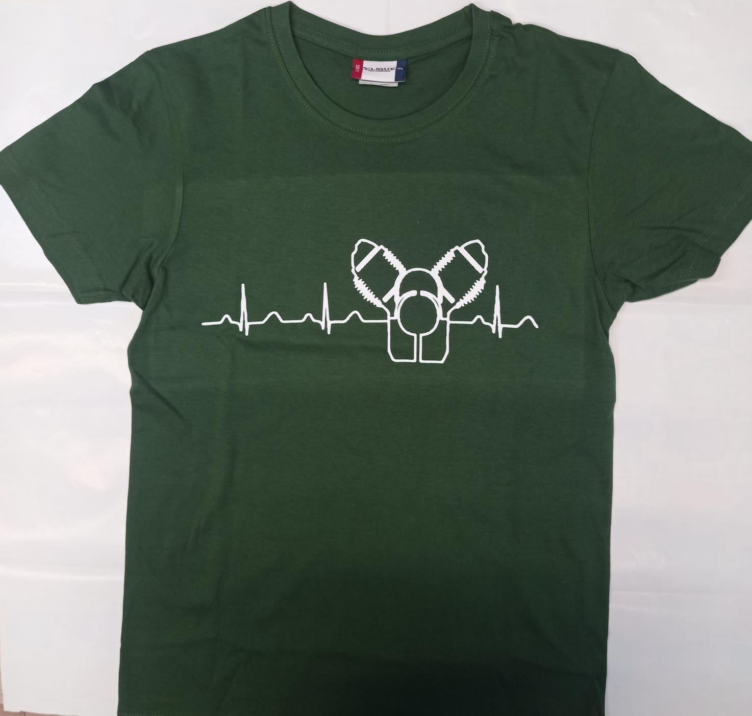 T-shirt cardiogramma verde