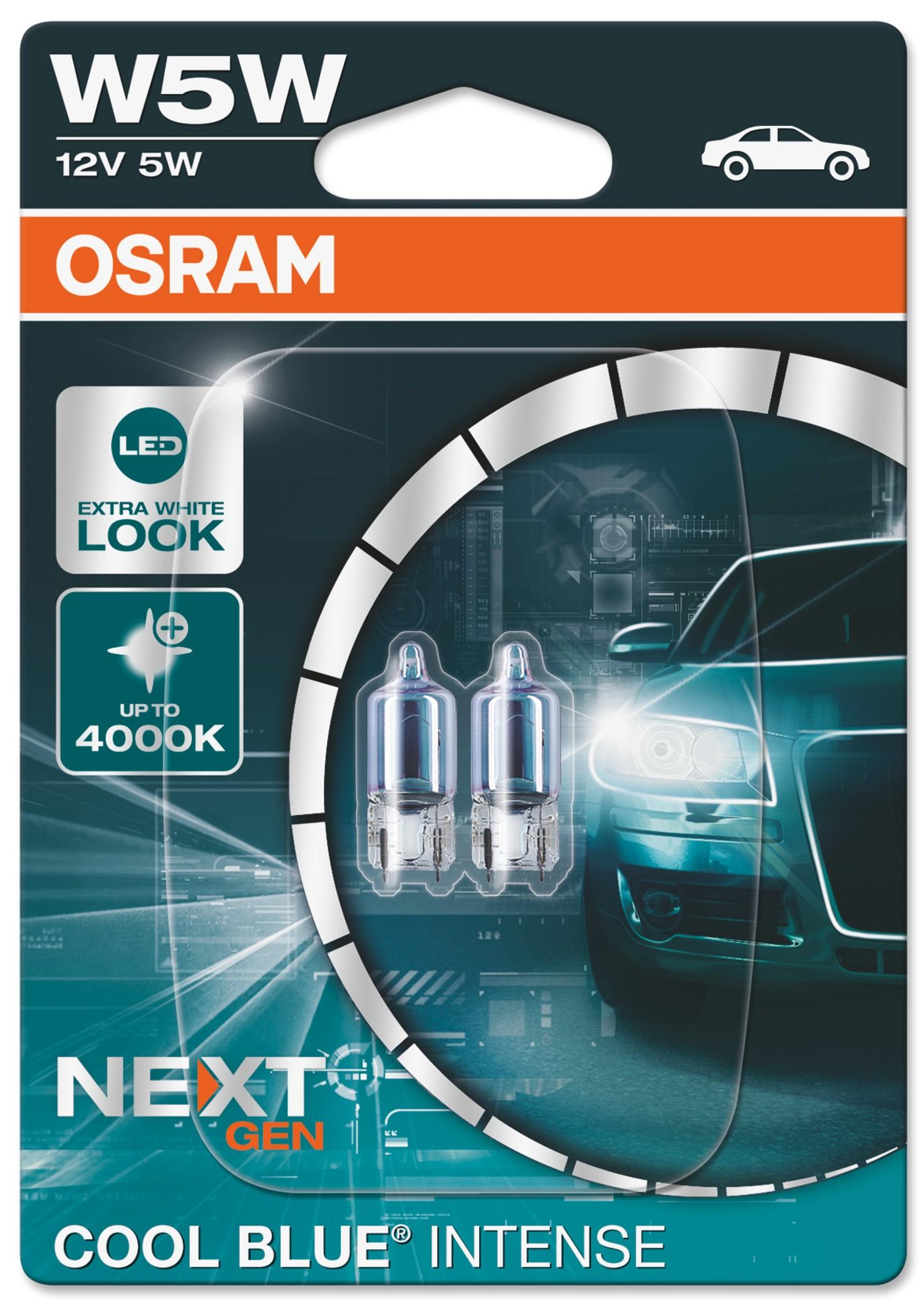 OSRAM W5W COOL BLUE® INTENSE Next Generation doppio Blister