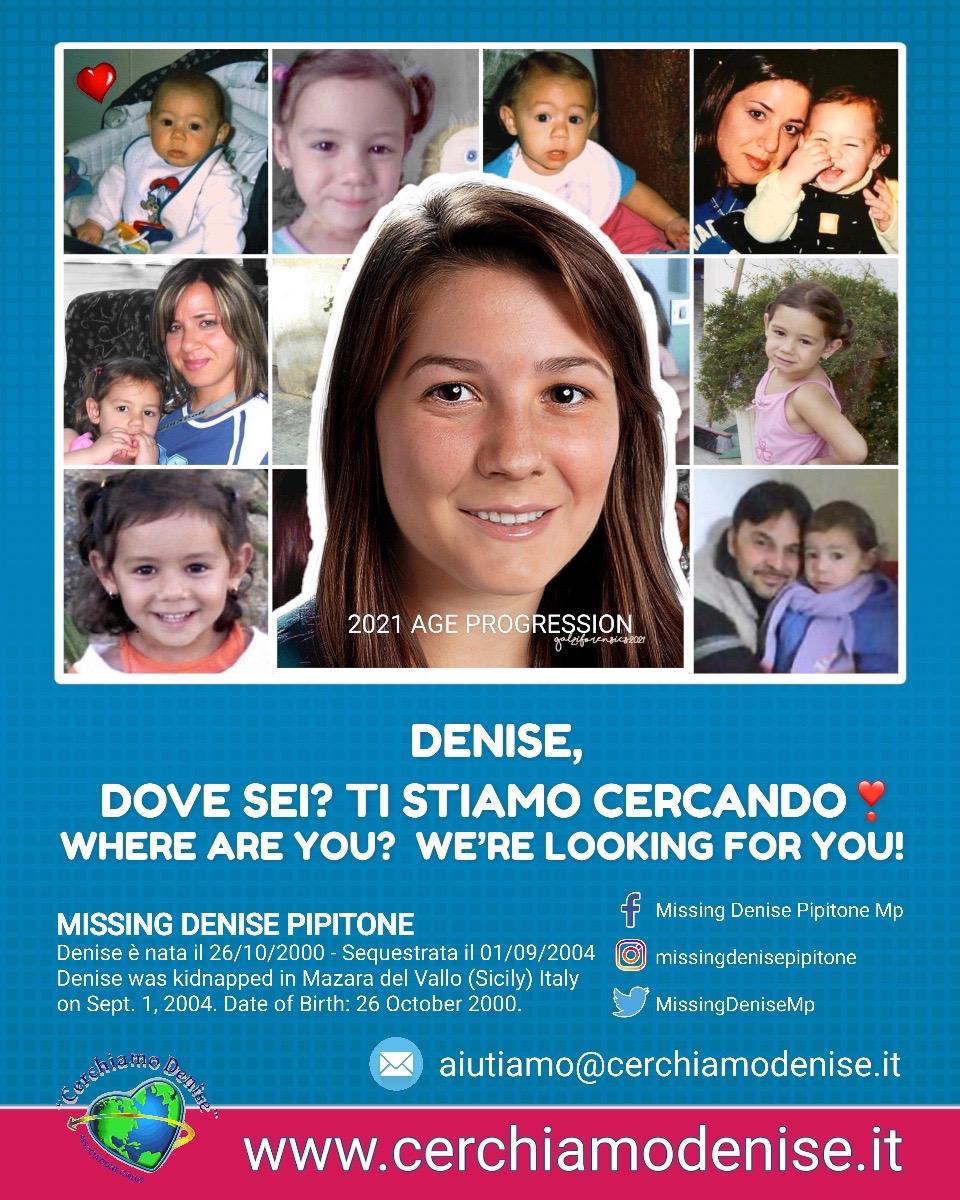 Missing Denise nata il 26 ottobre 2000 - scomparsa 1 settembre 2004 a Mazara del Vallo TP. Sicilia