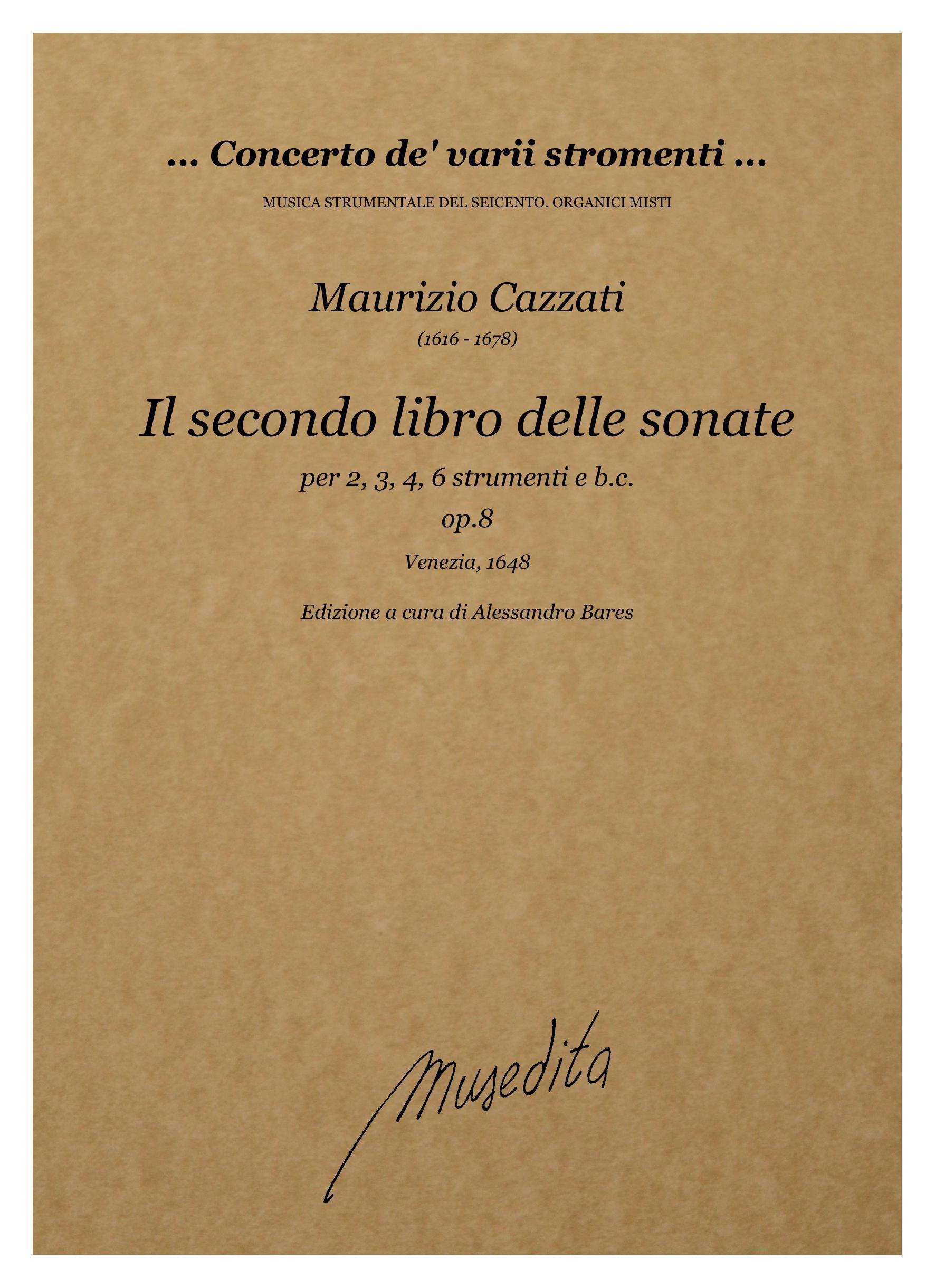 M.Cazzati: Il secondo libro delle sonate op.8  (Venezia, 1648)