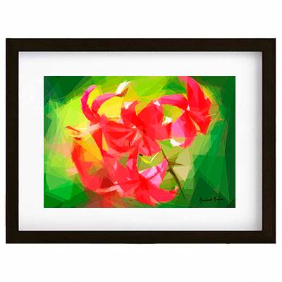 Flowers Collection - Red in green, n.9