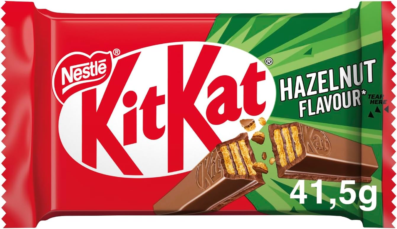 KITKAT Hazelnut Wafer ricoperto di Cioccolato al Latte al gusto Nocciola GR 41,5