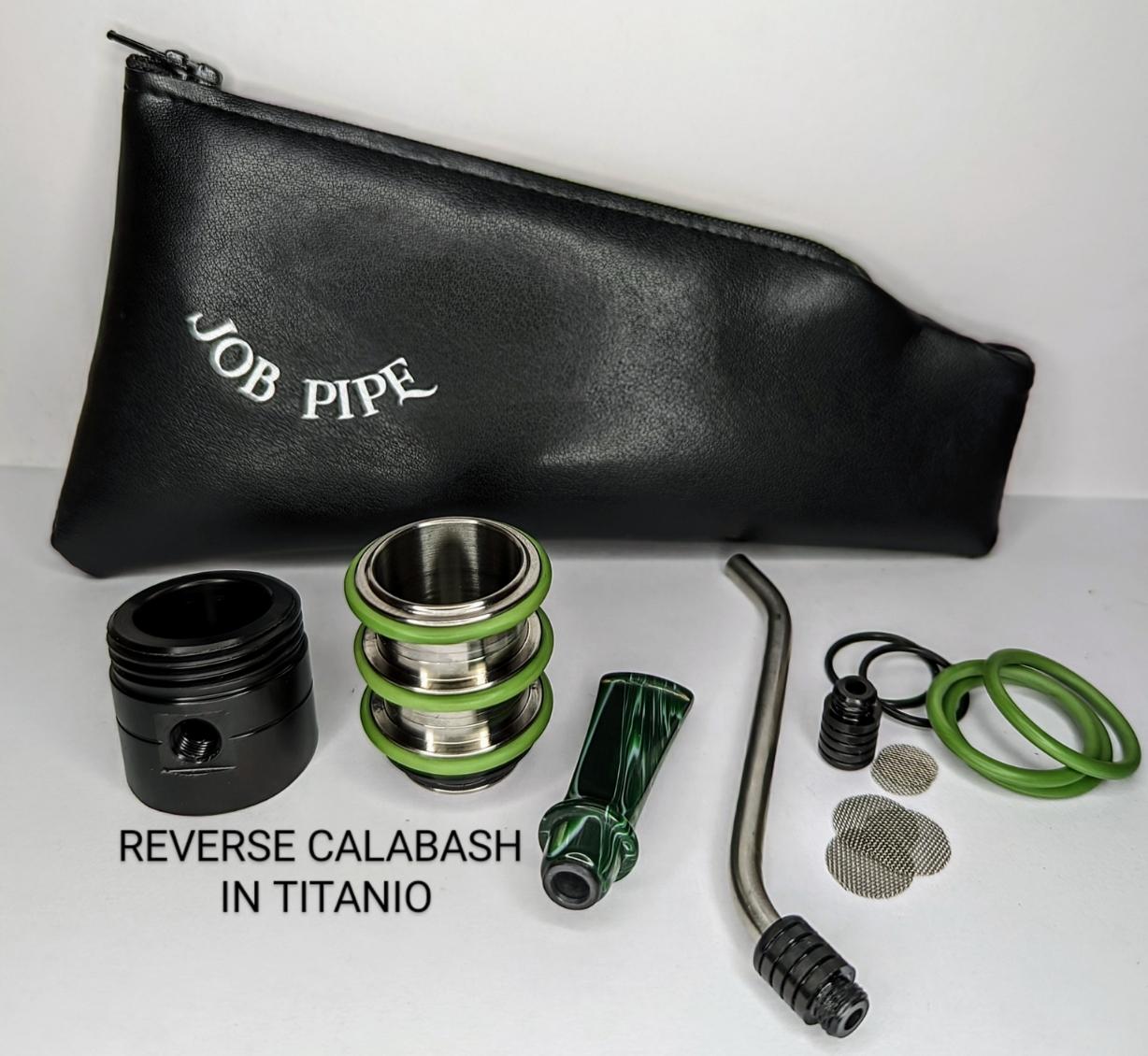 Job Pipe Bud Of Titan Green Scorpion new base (Reverse Calabash in Titanio gruppo 3)