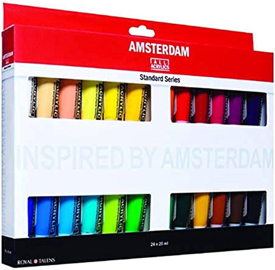 Amsterdam - Kit 24 tubetti di colore acrilico da 20 ml