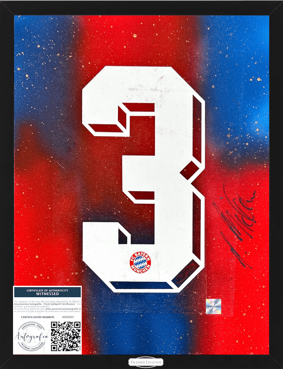 Bayern Monaco Artwork Theme Andreas Brehme Firmato Limited Edition
