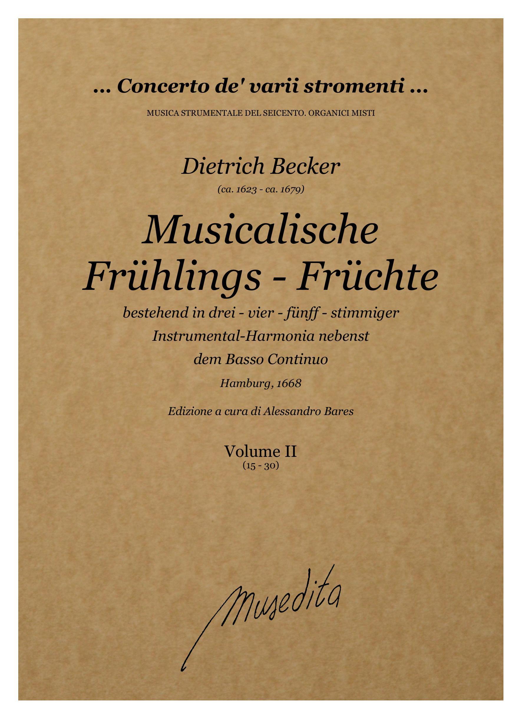 D.Becker: Musicalische Frühlings-Früchte (Hamburg, 1668)