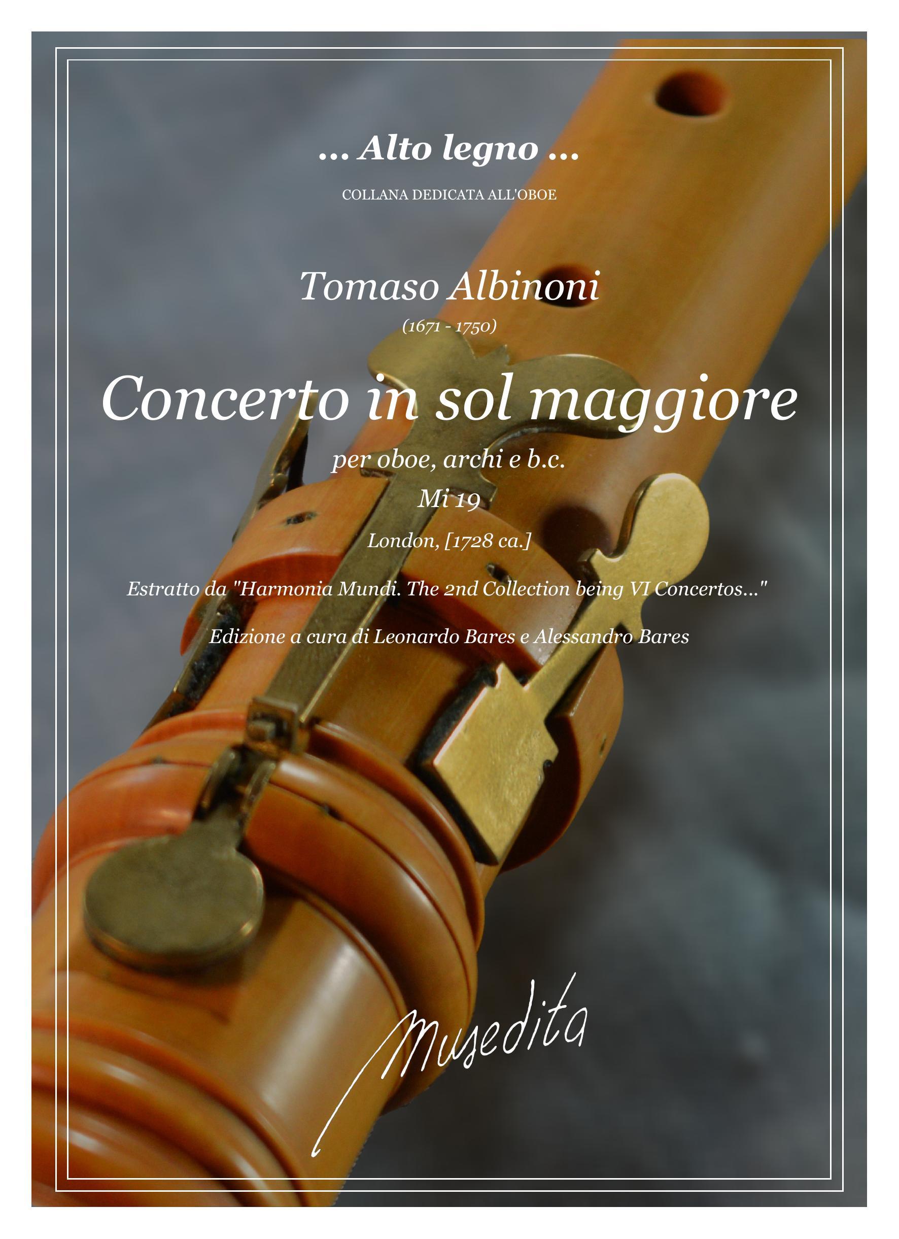 T.Albinoni: Concerto in sol maggiore MI 19