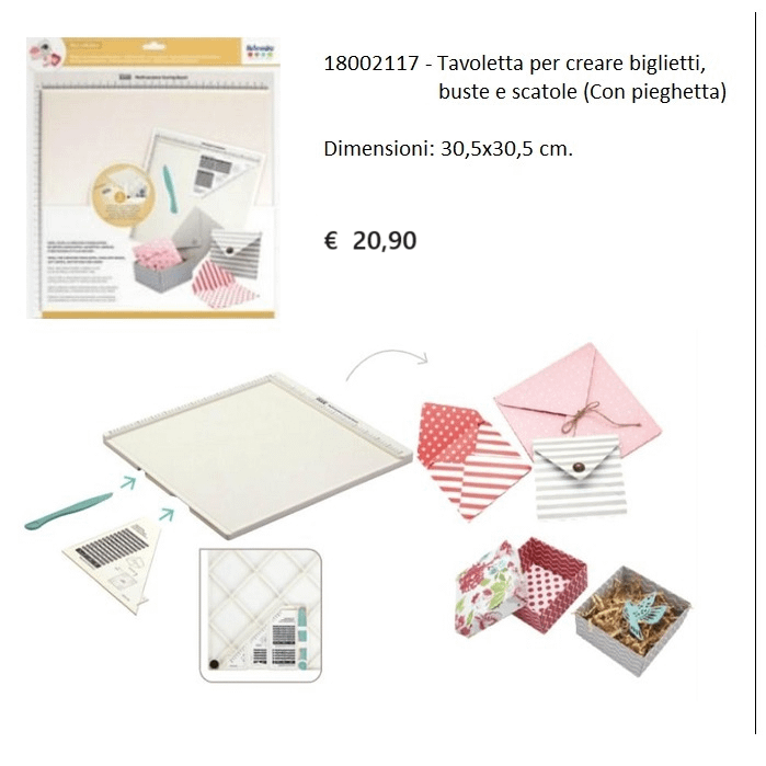 Accessori per Scrapbooking - 18002117 Tavoletta per creare biglietti, buste e scatole 30,5x30,5