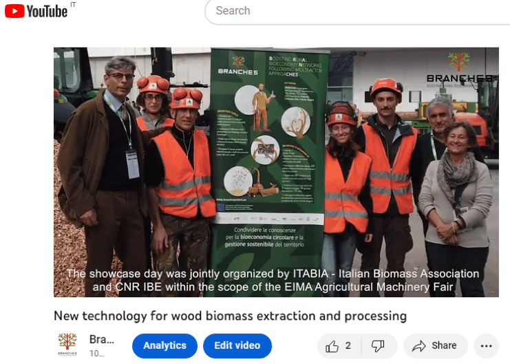 Showcase day about New technology for biomass production. EIMA International 2021 – Italy