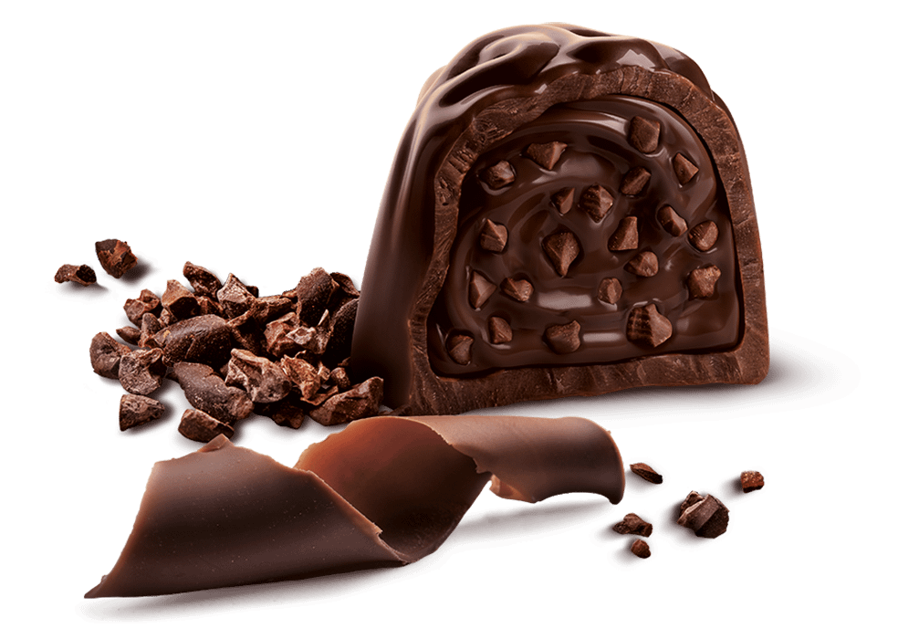 Noir Gr 100 Pralina di cioccolato fondente con crema e granella di cacao
