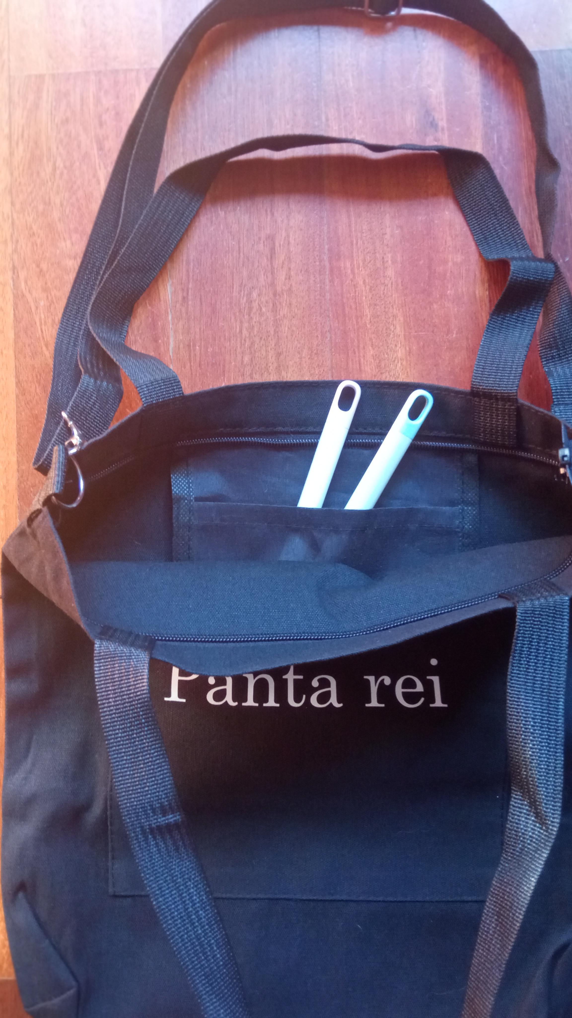 Tote bag PANTA REI black