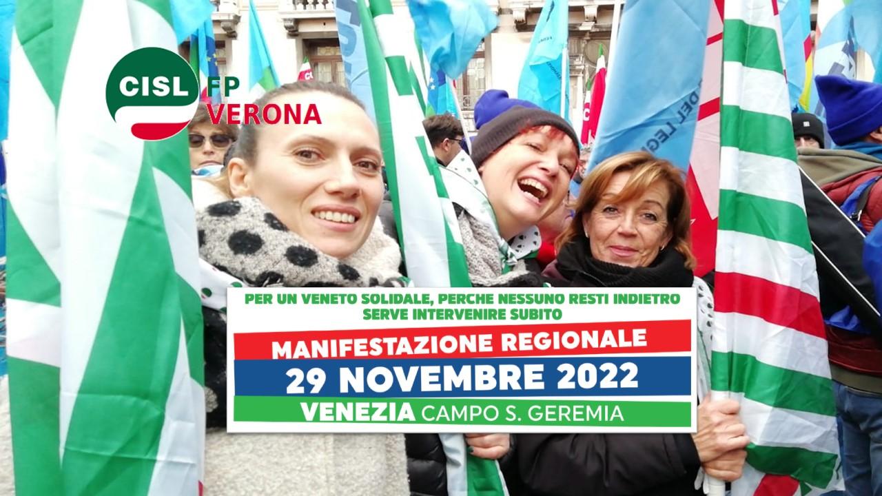 CISL FP Verona. In piazza a Venezia il 29 novembre per salvare il welfare regionale