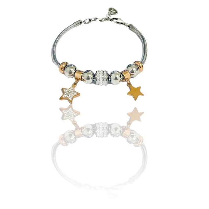 Bracciale in acciaio Stella