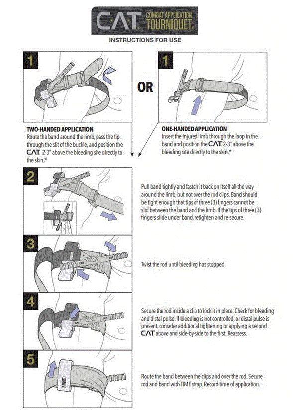 C-A-T Combat Application Tourniquet - Black GEN 7