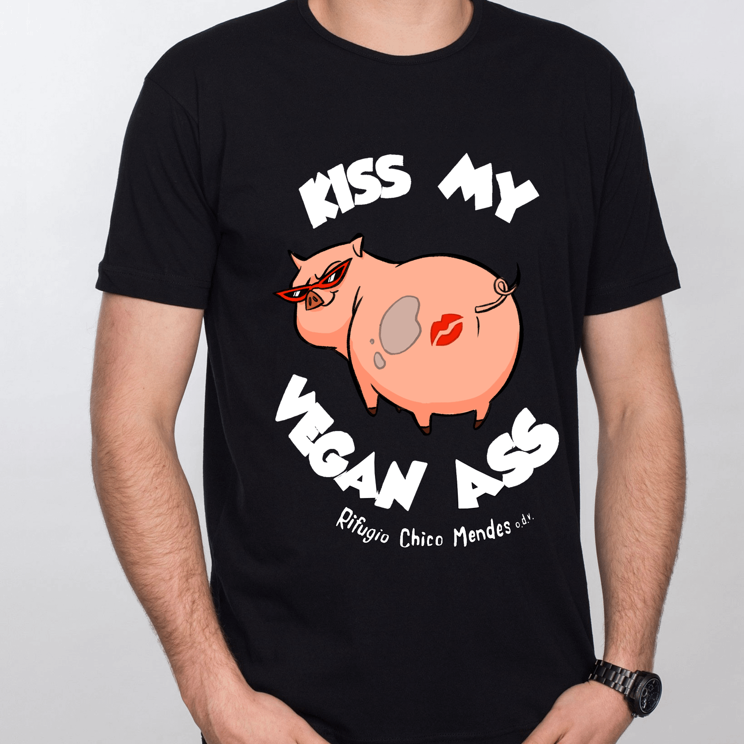 T-Shirt "Kiss my vegan ass"