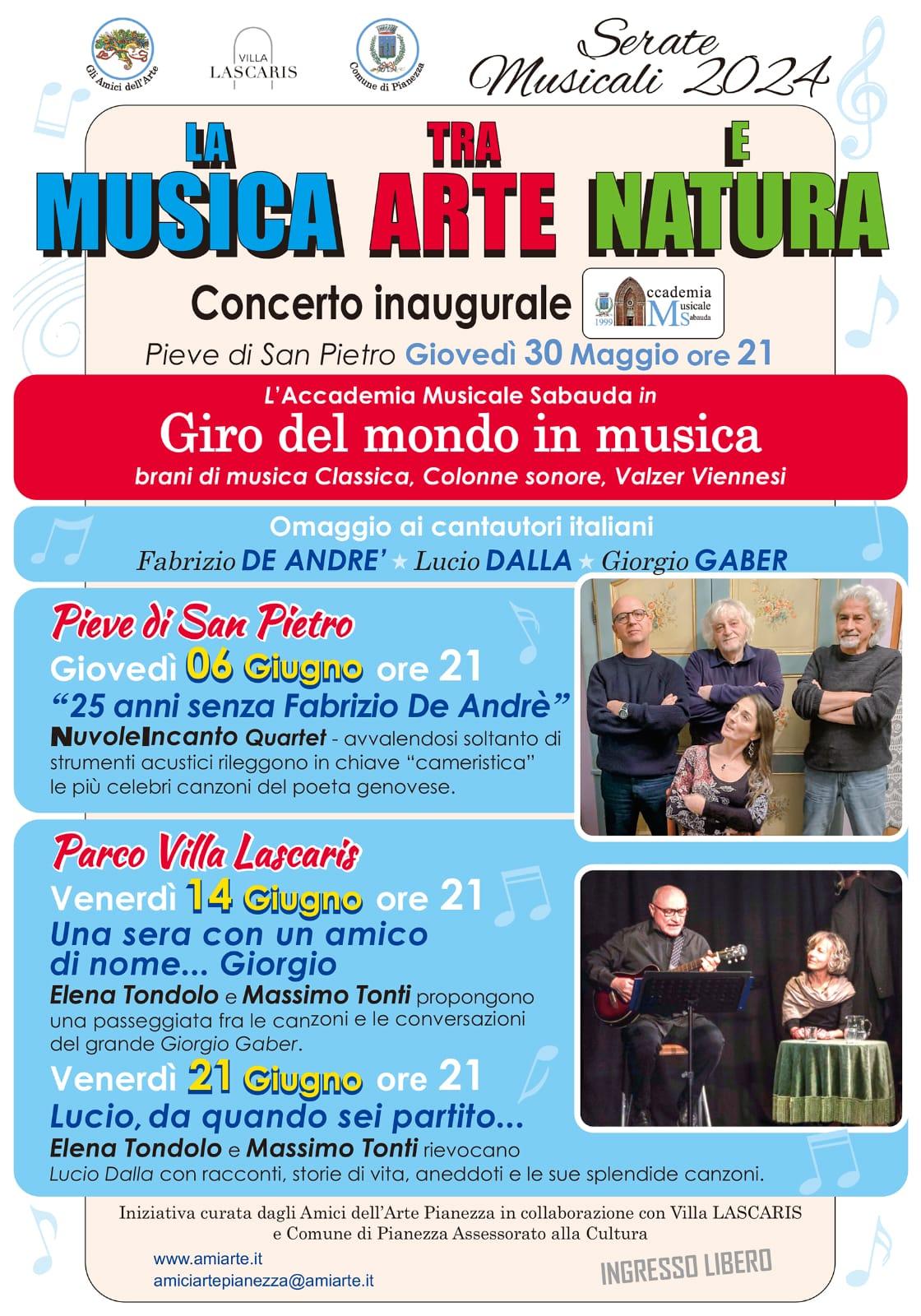 eventi musicali inaugurazione 30 maggio Pieve di San Pietro e programma giugno 2024