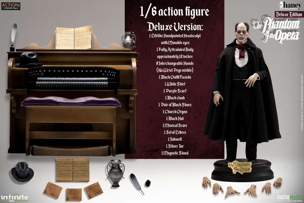 Infinite Statue PHANTOM OF THE OPERA Lon Chaney * DELUXE * 1/6 ACTION FIGURE SET