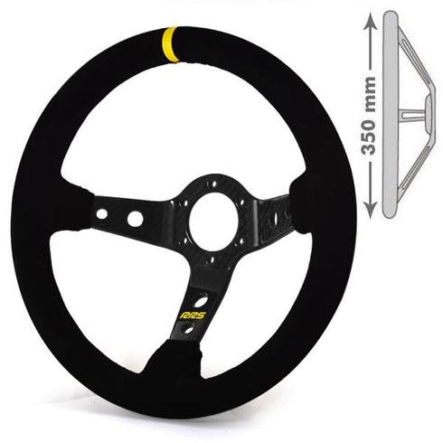 RRS Uni Race/Drift 90mm Dished Steering Wheel 350mm REAL CARBON