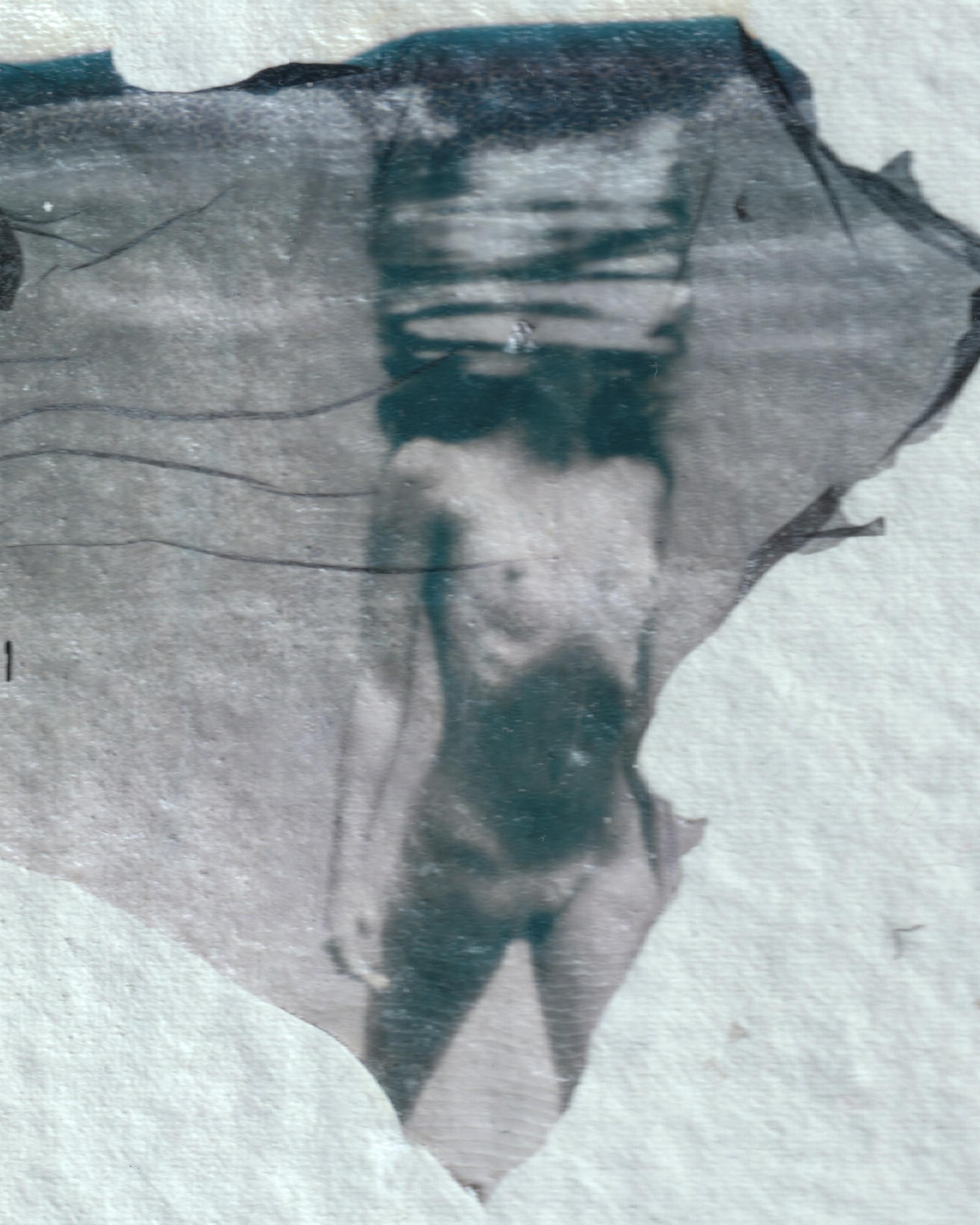 2022, Polaroid emulsion lift on Indian handmade cotton paper