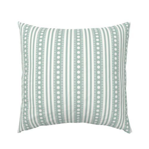 euro pillow shams decorated stripes pastel green