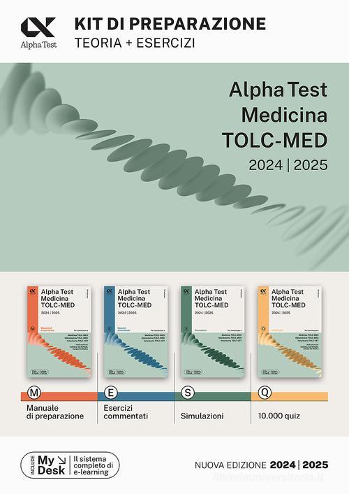 ALPHA TEST  -  AREA SANITARIA - MEDICINA TOLC-MED. KIT SENZA TUTOR ONLINE 2024/2025