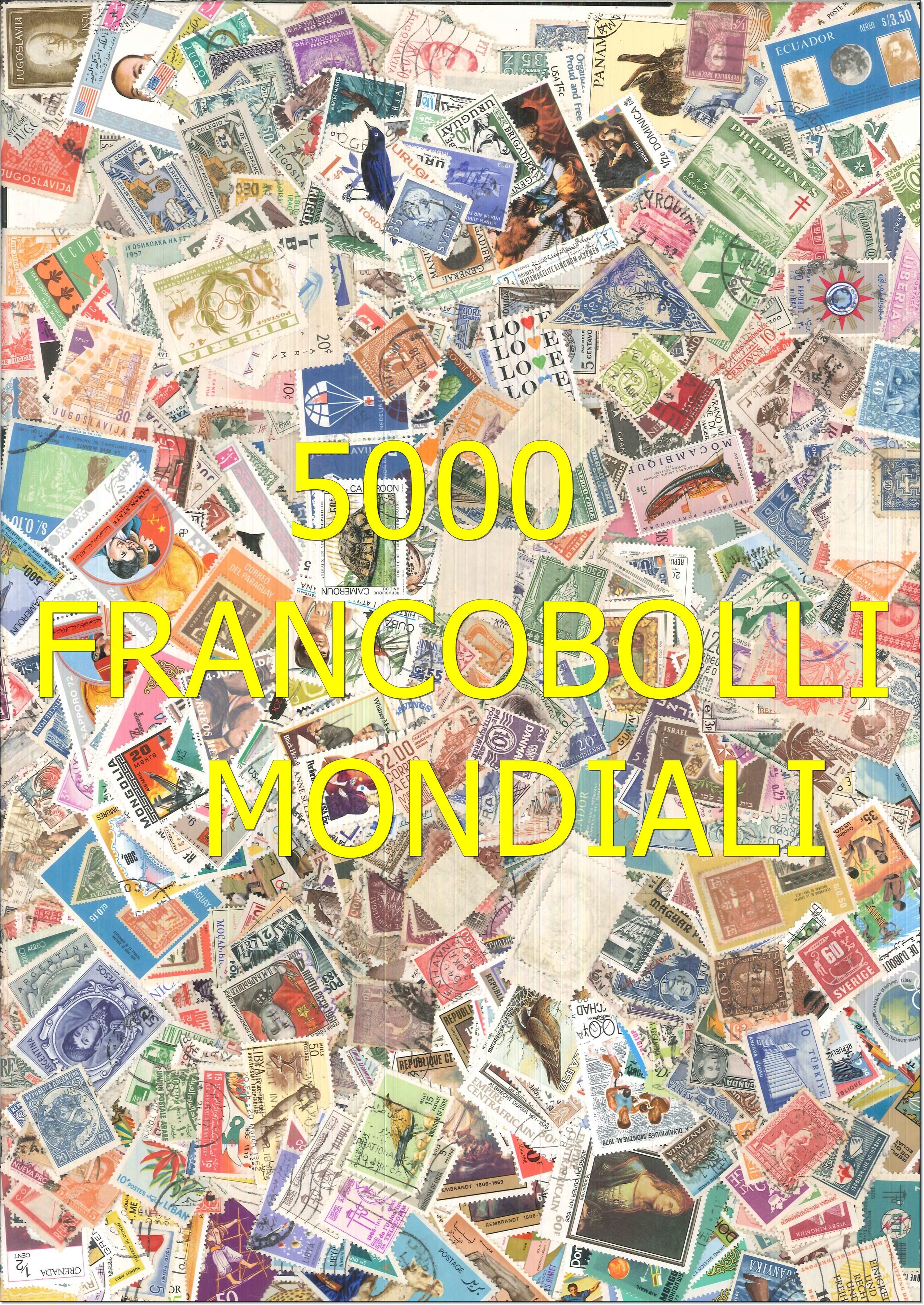 5000 FRANCOBOLLI DIFFERENTI MONDIALI